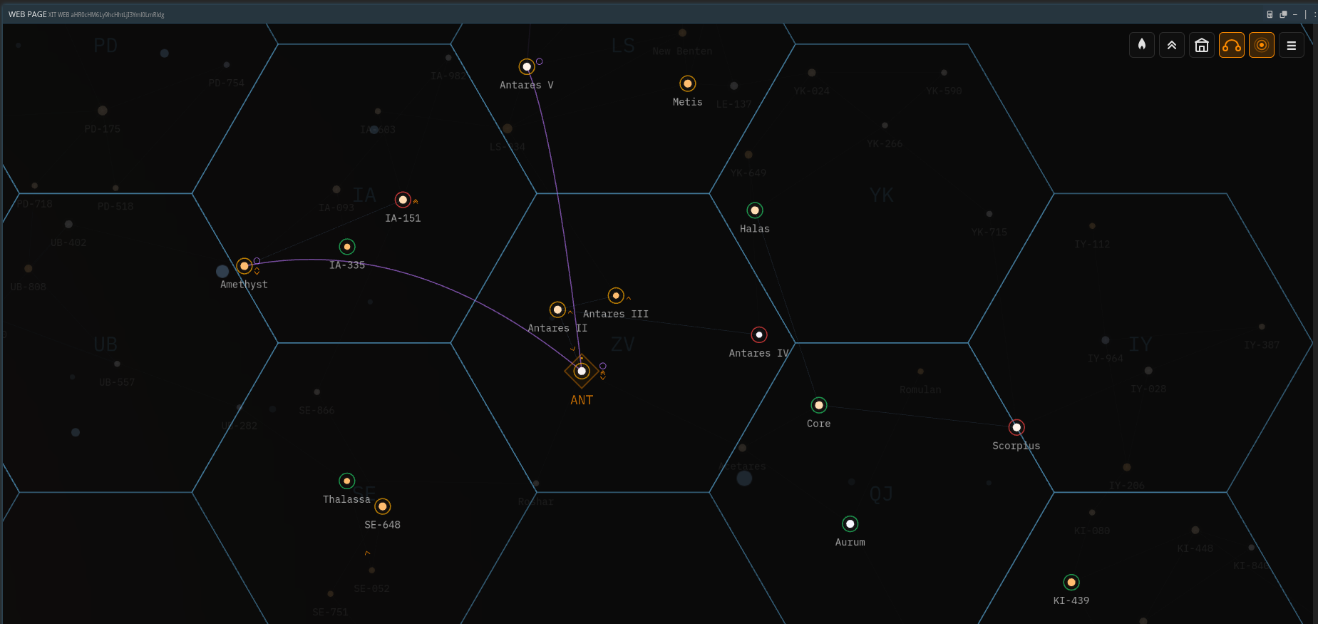 APXM empire highlight with ship tracks