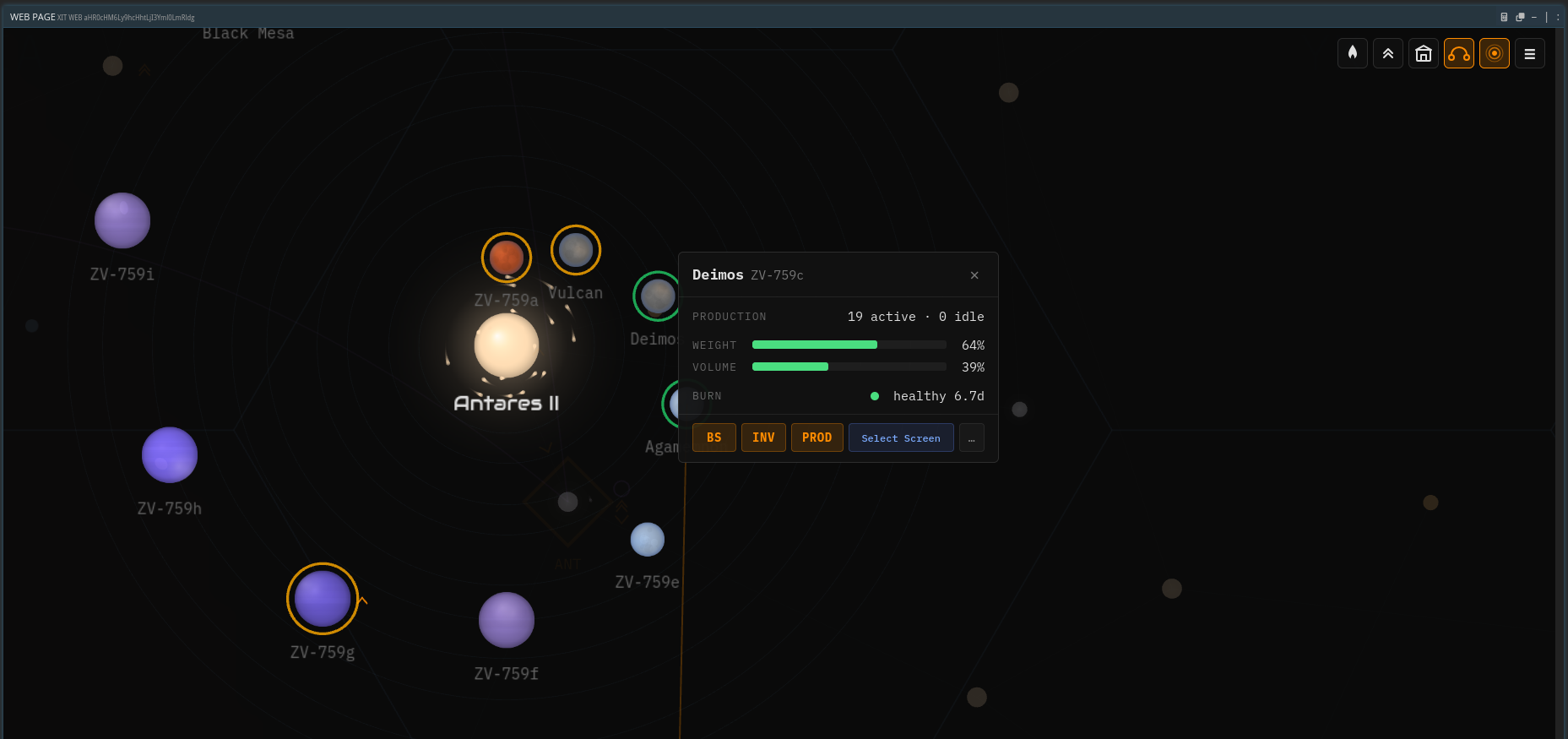 APXM system view with base panel